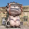 Escultura Grande de Fibra de Vidrio de Dibujos Animados Escultura Personalizada de Niña Danzante del León Chino Adornos de Decoración para Exteriores de Centros Comerciales