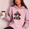 Moletom com Capuz para Comércio Exterior Transfronteiriço com Design de Vaca Fofa Adequado para Temuwish Amazon