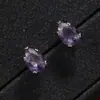 Pendientes de Acero de Titanio con Cristales de Colores de Moda Transfronterizos, de Cinco Garras, Forma de Gota de Agua, Tornillo, para Agujeros de Oreja, Hombres y Mujeres, Pendientes Sencillos con Personalidad