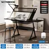 Mesa de Pintura Ajustable de Vidrio Libro de Pintura Dibujo Artístico Mesa de Escritorio para Diseñador de Arte Mesa de Banco de Trabajo