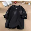 Camiseta de manga corta personalizada con bordado de letras estilo europeo y americano para hombre, top de manga media holgado de alta gama para jóvenes de verano, top de pareja