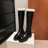 Botas de mujer con forro polar, suela no muy gruesa, estilo motociclista, cálidas, estilo nuevo, invierno, botas altas, botas de nieve, engrosadas hasta la rodilla, 2026, botas altas para mujer, no