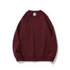 2025 Primavera y Otoño Estilo 1102 Fresco y Sencillo 300g Color Sólido Tela Saludable Holgado Cuello Redondo Sudadera Pulóver