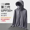 Roupa de Proteção Solar de Seda Gelo Transfronteiriça para Homens no Verão, Roupa de Proteção Solar Ultrafina e Respirável, Jaqueta para Pesca ao Ar Livre, Fabricante Fonte Guarda-Sol