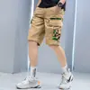 Pantalones Cortos Hombre Algodón Shorts de Playa Pantalones Casuales Hombre Shorts de Camuflaje Pantalones de Verano para Estudiantes Pantalones de Moda con Múltiples Bolsillos