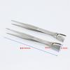 Pinza para gemas con pala, pinzas de acero inoxidable para joyería con dientes, pinzas para gemas, pinza para herramientas de joyería dorada