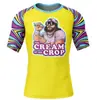 2025 Nueva Camiseta Estampada Digitalmente Impresa en 3D para Hombre Ajustada de Manga Corta Secado Rápido Top Deportivo para Fitness