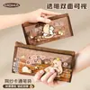 Estojo de Lápis de Malha Capivara Desenho Animado Alto Valor Estilo Ins Grande Capacidade Nicho Estudante Transparente Estojo de Lápis para Papelaria