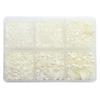 Transfronteiriço 7600 ABS Semicircular Vários Tamanhos Fundo Plano Acessórios de Pérola Artificial Manicure e Acessórios de Cabelo Roupas DIY Caixa de Diamantes