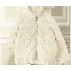 Chaqueta de Plumón de Algodón Floral para Mujer 2026 Corta de Invierno Nueva Dulce Petite Cuello Alto Blanca Esponjosa Acolchada Espesa