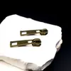 Não. 3 e Não. Puxadores de zíper de metal com furo quadrado para roupas e têxteis para casa, liga de zinco, para bolsas e tendas, puxadores de zíper de nylon sem trava
