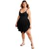 N7840 Comercio Exterior Europeo y Americano para Mujer 2023 Transfronterizo Sexy Casual Cuello en V Cintura Ajustada Tejido de Punto Tirantes Vestido Talla Extra