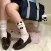 Meias de Algodão Panda Anti-Odor Estilo Soft Girl Jk de Verão, Meia de Cano Médio Fina, Absorvente de Suor, Respirável, Versátil