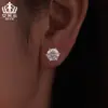 Pendientes Clásicos Aiful S925 de Plata de Ley con Moissanita Brillante de Seis Garras de 3 Quilates Pendientes de Piedra Principal de Propuesta Lujosa