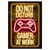 Pintura Decorativa de Parede para Jogador de Jogo Neon Pintura em Tela de Jogo Imagem Quarto de Menino Sala de Jogo Núcleo de Pintura Decorativa