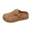 Zapatos Birkenstock para Mujer de Primavera y Otoño, Suela Blanda, Aumentadores de Altura, Pantuflas de Suela Gruesa, Zuecos de Pesca Planos, Zapatos Birkenstock de Estilo Japonés de Media Caña