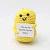 Productos transfronterizos tejido a mano de lana tejido fruta y verdura de dibujos animados muñeco adornos de joyería bolsa de expresión de energía positiva