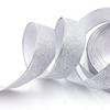 Cinta Navideña con Purpurina Dorada, Cinta Decorativa Festiva, Cinta para Envolver Regalos, Cinta para Accesorios de Vestimenta, Cinta para Bodas y Textiles del Hogar