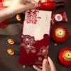 Convites de Casamento com Borlas Estilo Chinês no Atacado com Estampagem Dourada e Veludo Parcial, Impressão de Cartões de Convite para Banquete de Casamento