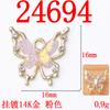 Colgante de Corazón Rosa Diamante Hecho a Mano Mariposa Borla DIY Moda Pulsera para Viajero Cadena Clavicular Aleación Accesorios DIY