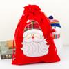 Nueva bolsa de regalo navideña de terciopelo dorado bordada, bolsa de dulces, bolso de Papá Noel, decoración navideña.