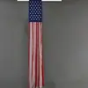 Nuevo Señal de Puerta con Bandera del Día de la Independencia Decoración Fiesta Pared Tiras de Tela Roja y Blanca Guirnalda de Banderines Estrella Decoración