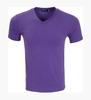 Camiseta de manga corta de licra con cuello en V, estilo coreano, color sólido, disponible al por mayor, para jóvenes, verano 2022