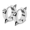 Argolas de Orelha Moda Personalizada Retro Transfronteiriça Europeia e Americana com Espinhos, Aço Inoxidável 304, 14mm, Brincos Multicor Venda por Atacado Quente para Mulheres