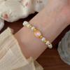 Pulseira de Pérolas Irregulares Francesas Pulseira para Mulheres Nicho Luxo Leve Exquisita Moda Ouro Meia Pulseira Acessórios de Pulseira