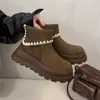 Nuevas botas cortas estilo coreano con tapa abatible 2026 para mujeres menudas, de suela gruesa, cálidas, botas de moda otoño/invierno, botas Martin, suela de plataforma