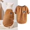 Roupas para animais de estimação outono e inverno novo quente rosqueado em torno do pescoço cabeça de cachorro logotipo chihuahua schenary koji roupas de lã de duas pernas
