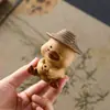 Criativo Fofo Pato Pequeno Linha Fragrância Inserir Tartaruga Animal de Estimação de Chá Enfeites Boutique Pode Criar Areia Roxa Cerâmica Brinquedo de Chá Acessórios para Cerimônia do Chá