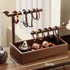 Soporte de Exhibición para Pulseras Soporte de Escritorio para Joyería Soporte de Cuerda para Colgar Juguete de Pulsera de Cristal Soporte para Colgar Relojes y Joyas Estante de Almacenamiento para Llaves de Entrada