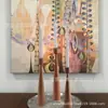Portavelas de Madera Decoración del Hogar Romántico Estilo Europeo Simple Rústico Vintage Soporte para Velas de Madera de Haya