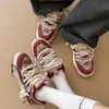 Tênis Casuais Discretos para Aumentar a Altura 7cm, Tênis Tendência Pintados em Jeans Respirável para Casal, Sapatos Unisex Solúveis