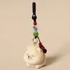 Llavero Colgante de Madera Tallada a Mano de un Shiba Inu Gordito, Decoración Linda y Curativa para Mochila para Hombres y Mujeres, Regalo para Amigos