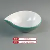 A8 Melamina Patrón de Tela Simple Verde Vajilla Plato para Fondue Plato de Res y Cordero Plato para Barbacoa Plato para Plato de Fondue Plato de Rollo de Res Graso