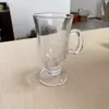 Venda por atacado de fábrica copo de vidro restaurante ocidental copo de suco copo de milkshake loja de chá com leite para sobremesas copo de sorvete com alça copo de sorvete