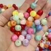 Venta Caliente de Amazon 12*11mm Acrílico Dos Tonos Cuentas Dunden Cuentas Espaciadoras Cuentas Barril Cadena de Teléfono DIY Llavero Mayoreo