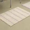 Bestseller transfronterizo: alfombra de flocking a rayas simple para sala de estar, sofá, baño y inodoro, tapete absorbente para piso