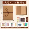 Álbum de Memórias Dobrável Estilo Sanfona DIY Vintage Em Branco Empilhável Grande Álbum de Fotos de Viagem Livro de Registro Cartão Preto Feito à Mão