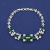 Pulseira de Zircônia Europeia e Americana Colorida Geométrica Gota d'Água Transfronteiriça Pulseira de Luxo Nicho Pulseira de Zircônia de Alto Padrão Mulheres Atacado
