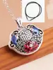 Collar de plata de ley 999 con candado de larga vida para mujer, colgante de candado de seguridad retro de plata pura, candado de plata para bebé, palabra de la suerte, candado de seguridad para adulto