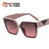 Nuevas gafas de sol de moda coreana para hombres y mujeres, con protección UV en colores europeos y americanos, montura grande, 9555