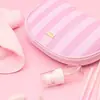 Bolsa de Cosméticos Grande Capacidade Bolsa de Armazenamento com Divisórias Listrada Macaron Bolsa de Viagem Bolsa de Higiene Pessoal Portátil Customização para Comércio Exterior Venda por Atacado