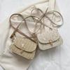 2024 Nuevo Bolso de Hombro de Diseño de Moda Elegante Estilo Occidental Bolso Cruzado Texturizado de Paja Vintage