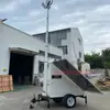 Iluminación solar faro remolcable luz LED exterior con elevación manual 7.9m camión de luz móvil