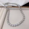 Lujo Ligero Gama Alta Perfectamente Redondo Alto Brillo Concha Perla Cadena para Suéter Cierre Magnético Clásico Collar Pulsera Moda Cadena para Clavícula
