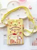 Estilo Japonés Dibujos Animados Chica Linda Melody Bolsa para Teléfono Móvil PU Mochila Cruzada para Estudiantes Perro de Orejas Grandes Porta Tarjetas Billetera para Monedas Bolsa con Correa
