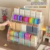 Porta-Canetas Caneta Aquarela Grande Capacidade Acrílico Divisória Porta-Canetas Livro Mesa Rack de Armazenamento de Pincéis Caixa de Armazenamento para Canetas Marcadoras